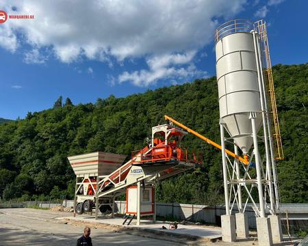 ბეტონის ქარხანა მოძრავი 60 კუბიანი