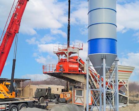 100 მ³ მობილური ბეტონის ქარხანა | Twinshaft მიქსერი | მაღალი ეფექტურობა | მეგა ბეტონის ქარხნები